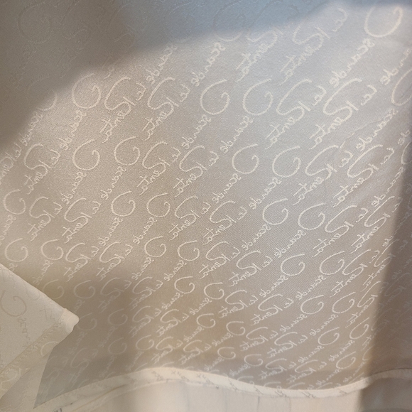 Oscar de la Renta Cream & Black Silk A-Line Dress - Picture 5 of 8